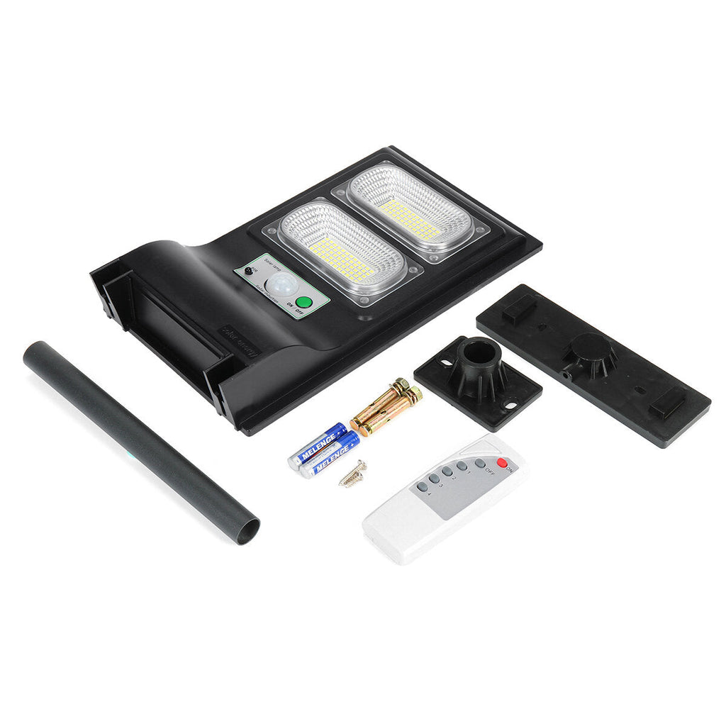 60/120/180 LED 300/600/1000W Solar Street Light PIR Motion Sensor Outdoor Wall Lamp + Remote