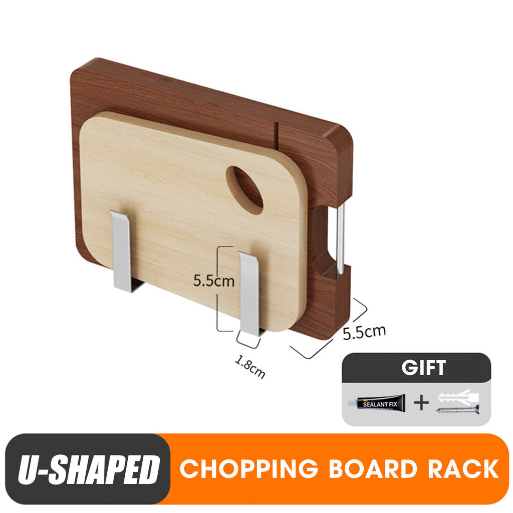 Wall Hanging Storage Shelf Rack Organizer Kitchen Dishes Spice Knife Holder