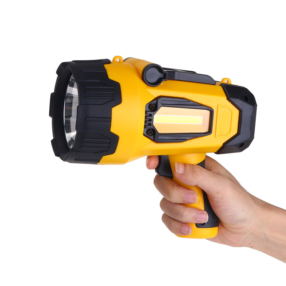 5000LM 1500M Powerful Outdoor LED Spotlight 12000mAh USB Phone Power Bank Rechargeable Strong Searching Flashlight