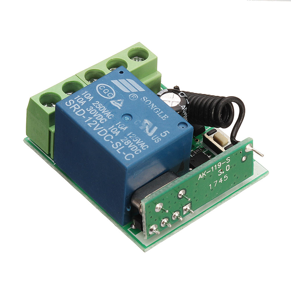 12V 1 Channel 1CH Learning Remote Control Switch Wireless Modification Button Transmitter