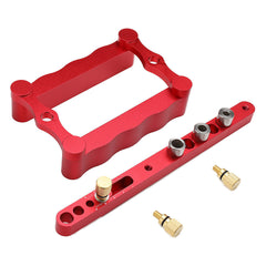 Self-Centering Doweling Jig for Woodworking, 6/8/10mm Drilling Tools, Durable Aluminum & Steel, Adjustable Stop