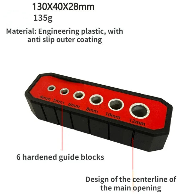 Hole Guide Circular Pipe Punching Locator - Accurate Drilling Tool with Anti-Slip Design, Lightweight & Durable for Woodworking