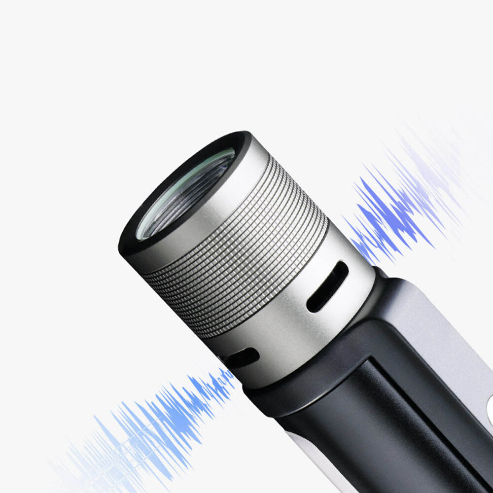 6-in-1 1000lm Dual-light Zoomable Alarm Flashlight USB-C Rechargeable Mobile Power Bank Magnetic Camping Work Light