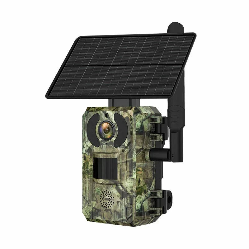 4MP 1440P 4G Wildlife Camera with Solar Panel, PIR Motion Sensor, Waterproof, Night Vision for Hunting and Trail Use