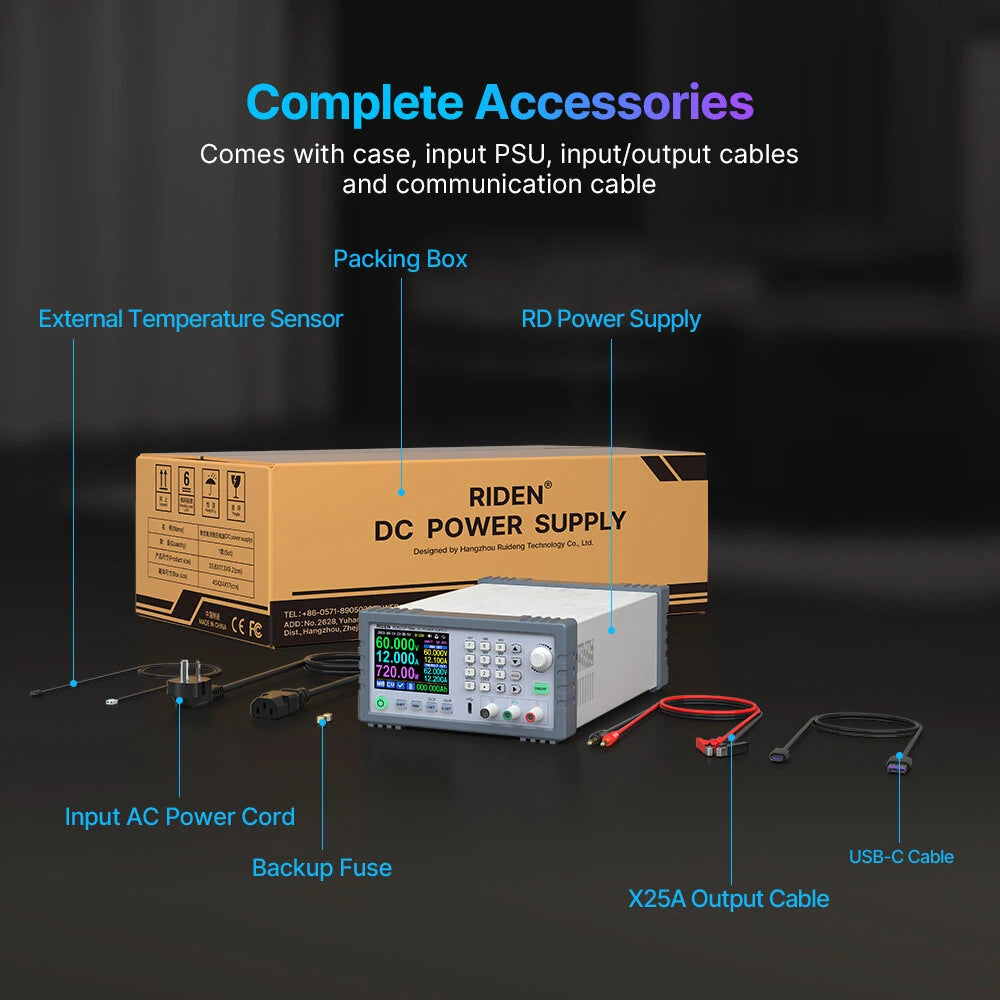 720W 60V 12A Completed Set 5 Digit AC to DC Laptop Mobile Phone Repair Regulated Power Supply