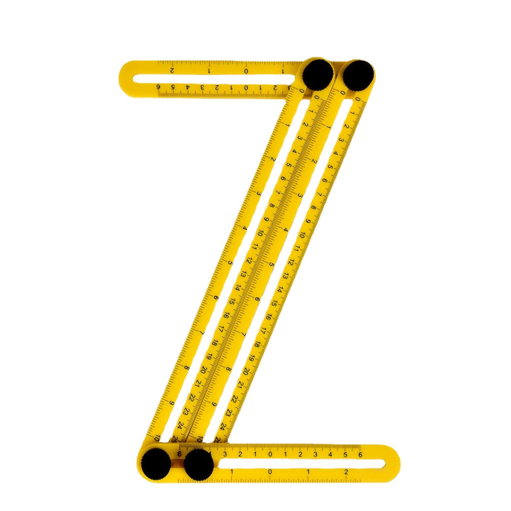 1pc Multifunctional Industrial Angle Measurement Foldable Four-fold Ruler 31cm*17.5cm