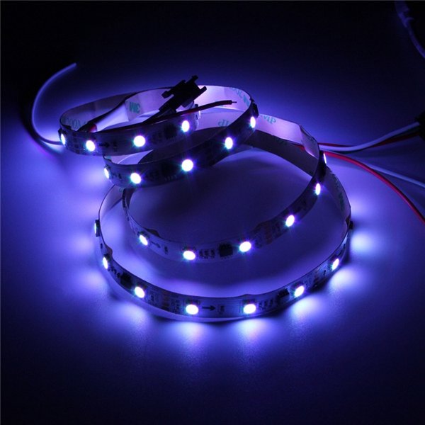 1M 9.6W DC 12V WS2811 48 SMD 5050 LED RGB Changeable Flexible Strip Light Individually addressable