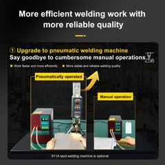 Pneumatic Column Spot Welder 6KG Pressure Butt Welding Machine For Lithium Battery Pack