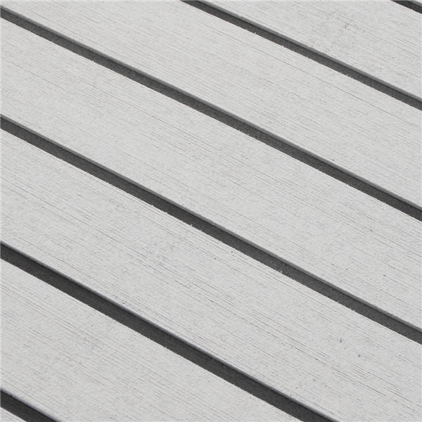 600x2400x5mm Marine Flooring Faux Teak Grey With Black Lines EVA Foam Boat Decking Sheet