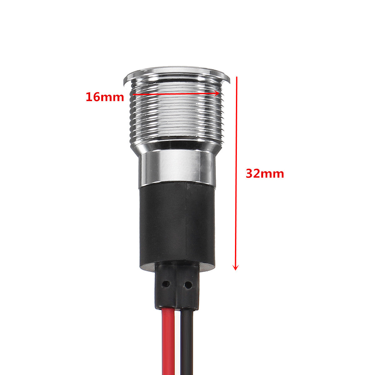 12V 16mm LED Dash Panel Warning Pilot Light Indicator