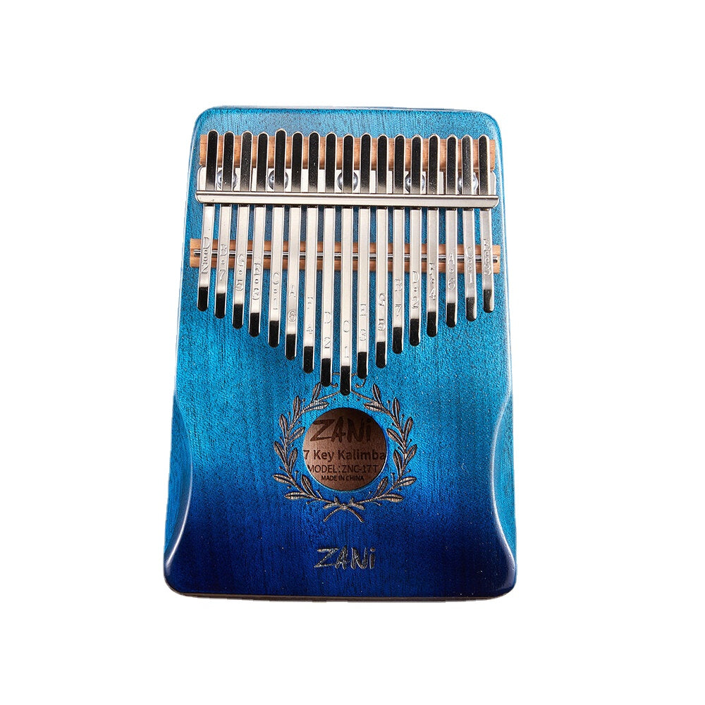17 Keys Gauntlets Thumb Piano Mahogany Kalimbas Wood Acoustic Musical Instrument for Beginner With Accessories