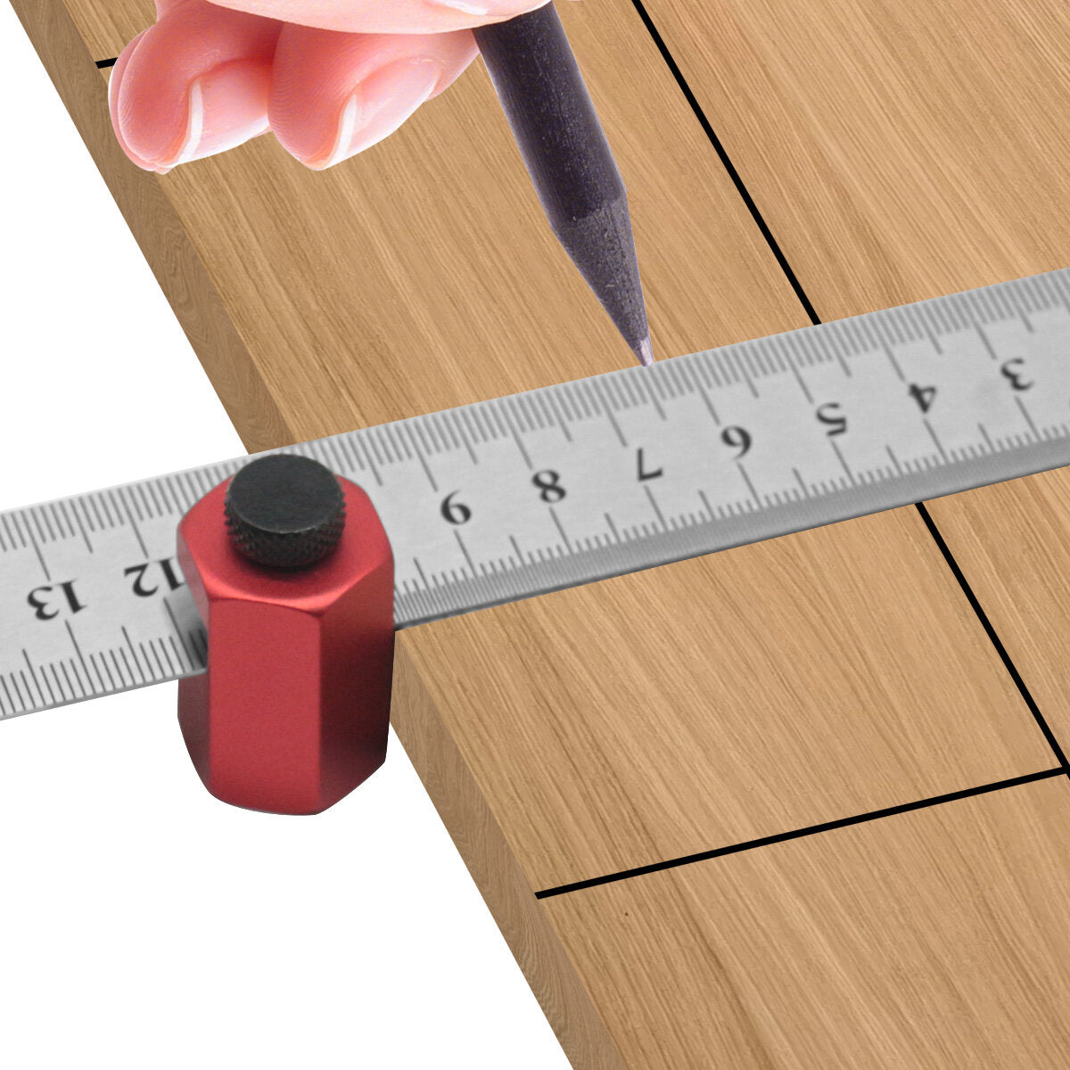 Stair Gauge Framing Square Jigs for Accurate Woodworking Layouts - Durable Aluminum, Quick Adjustments, 2 Pcs Set