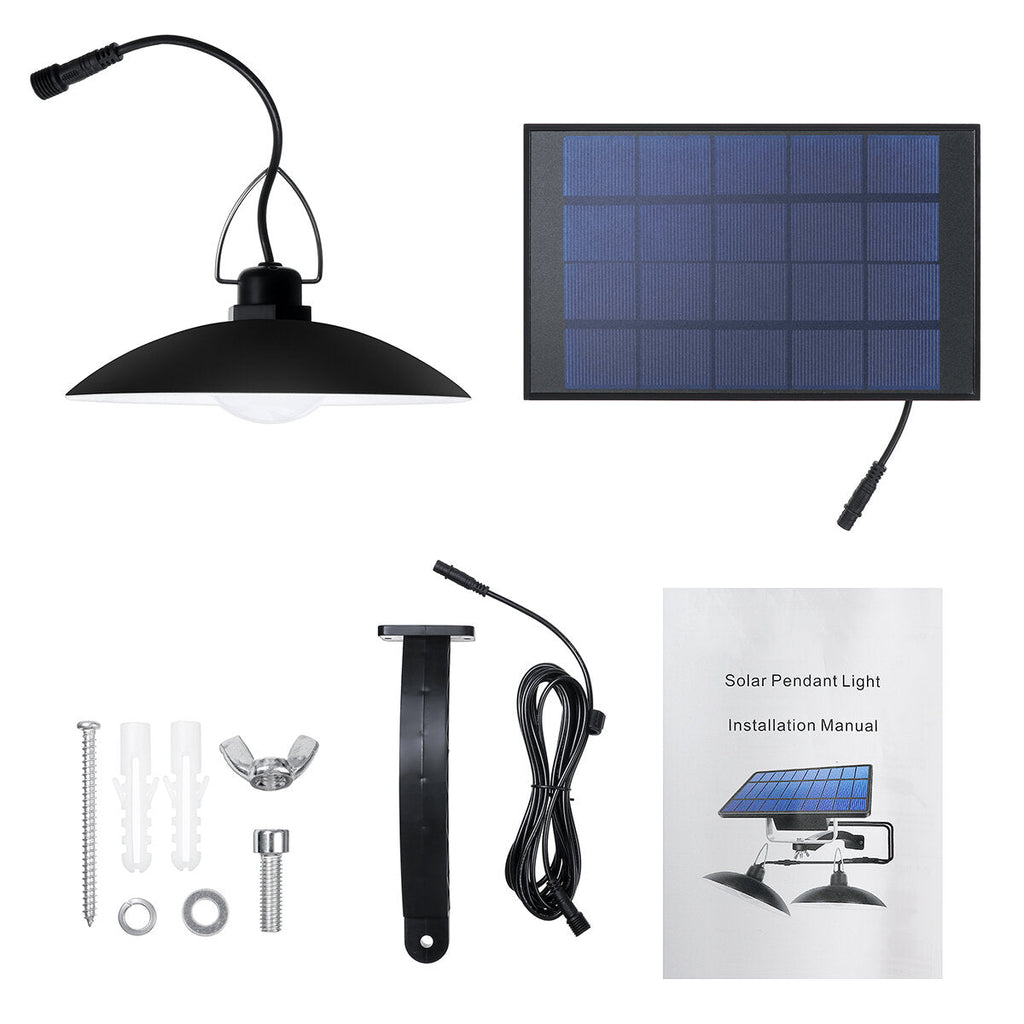 Solar Pendant Lights IP65 Waterproof Ceiling Lamp Chandelier Outdoor Indoor Use