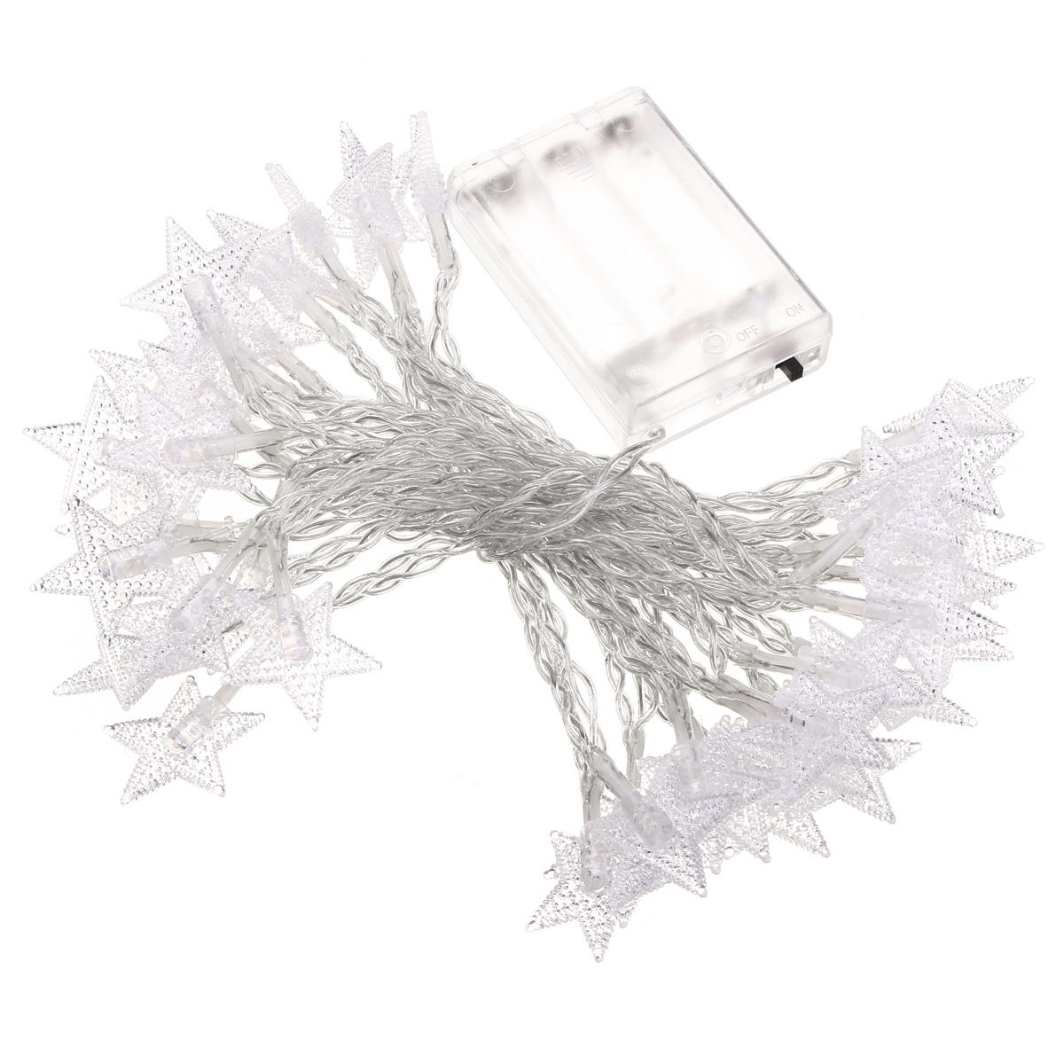 Battery Powered 5M 40LEDs Star Fairy String Light for Christmas Party Ddcor DC4.5V