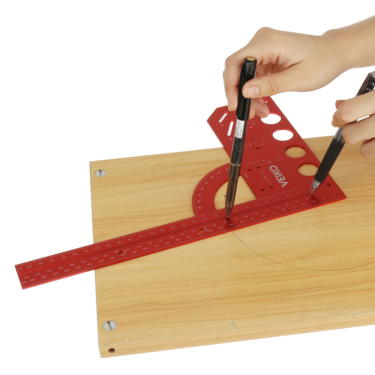 300mm Universal Angle Ruler Multifunctional Try Square Precision Woodworking Scriber Marking Ruler For Measuring Guide Cutting
