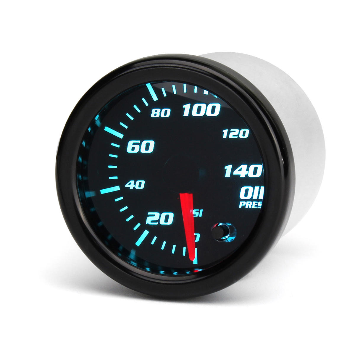 Universal 12V Oil Pressure Gauge Meter W/Sensor 7 Color LED Tinted Face 2" 52mm
