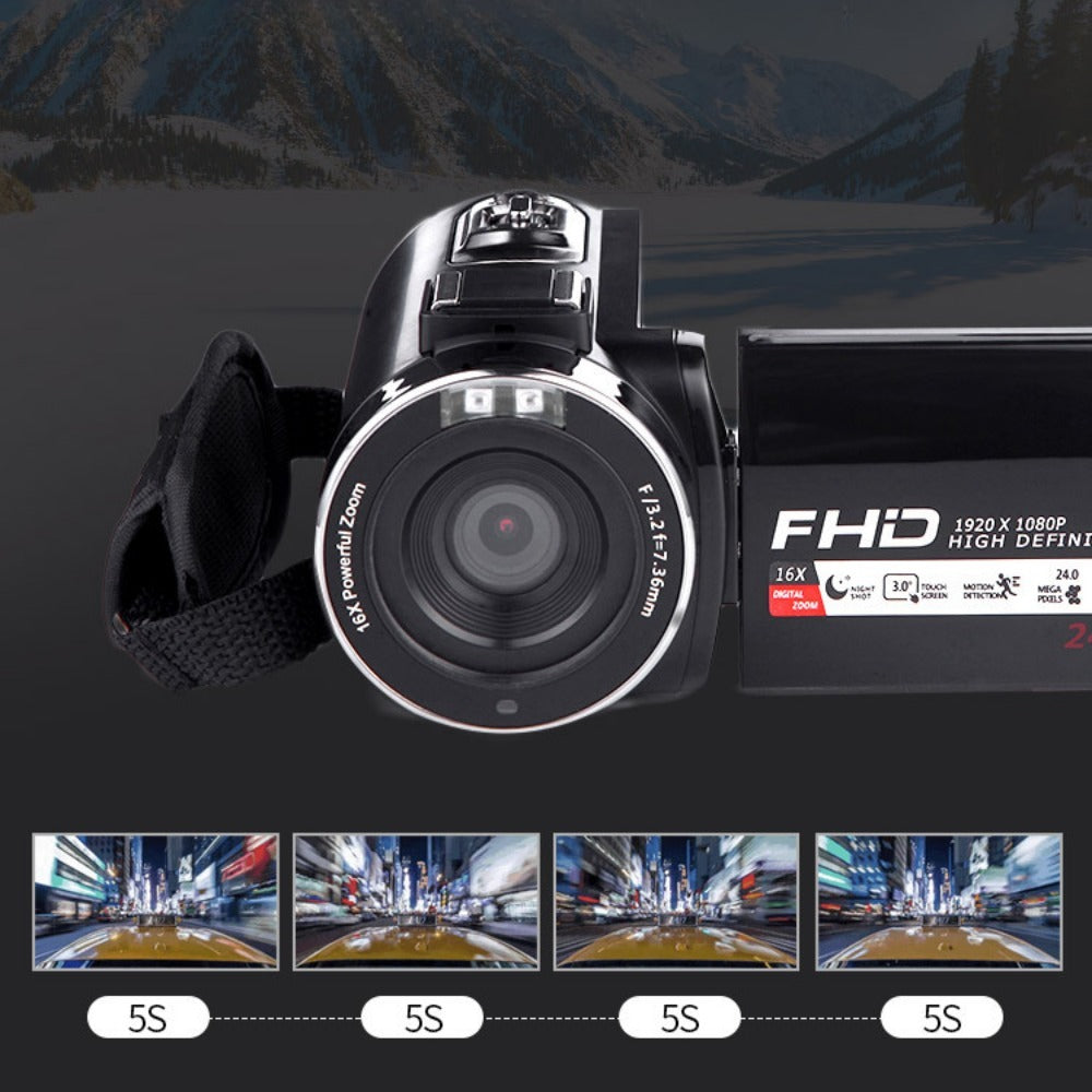 4K Ultra HD Camcorder with 48MP, 18x Zoom, Night Vision, Remote Control, and HDMI Output - Perfect for Videos & Photos