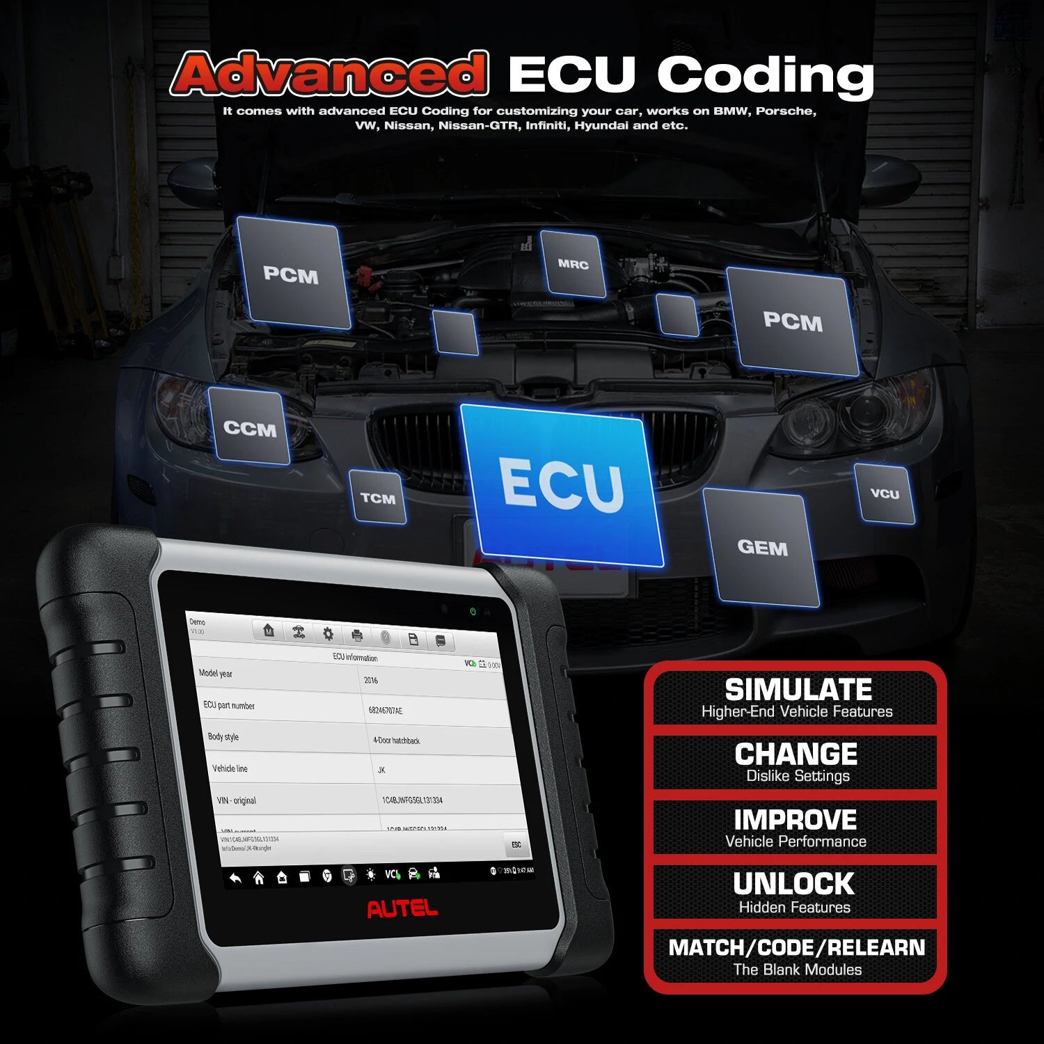 Auto Diagnostic All System Scanner Upgrade of DS808 Same Function as MS906
