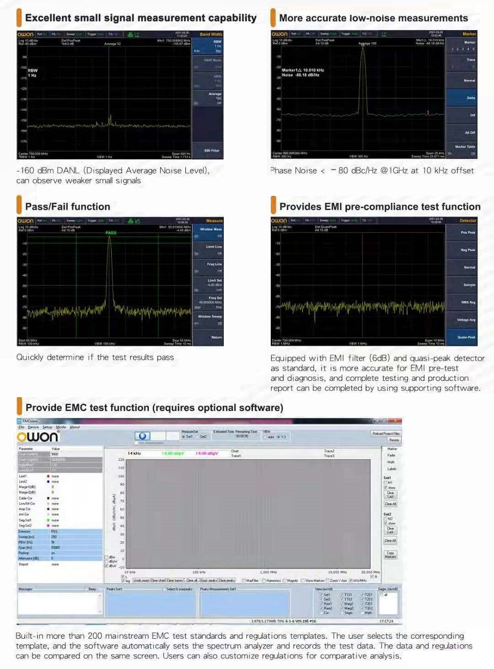 1.5GHz 9Inch TFT LCD Display Spectrum Analyzer + Tracking Generator Support USB LANHDMI Communication Interface