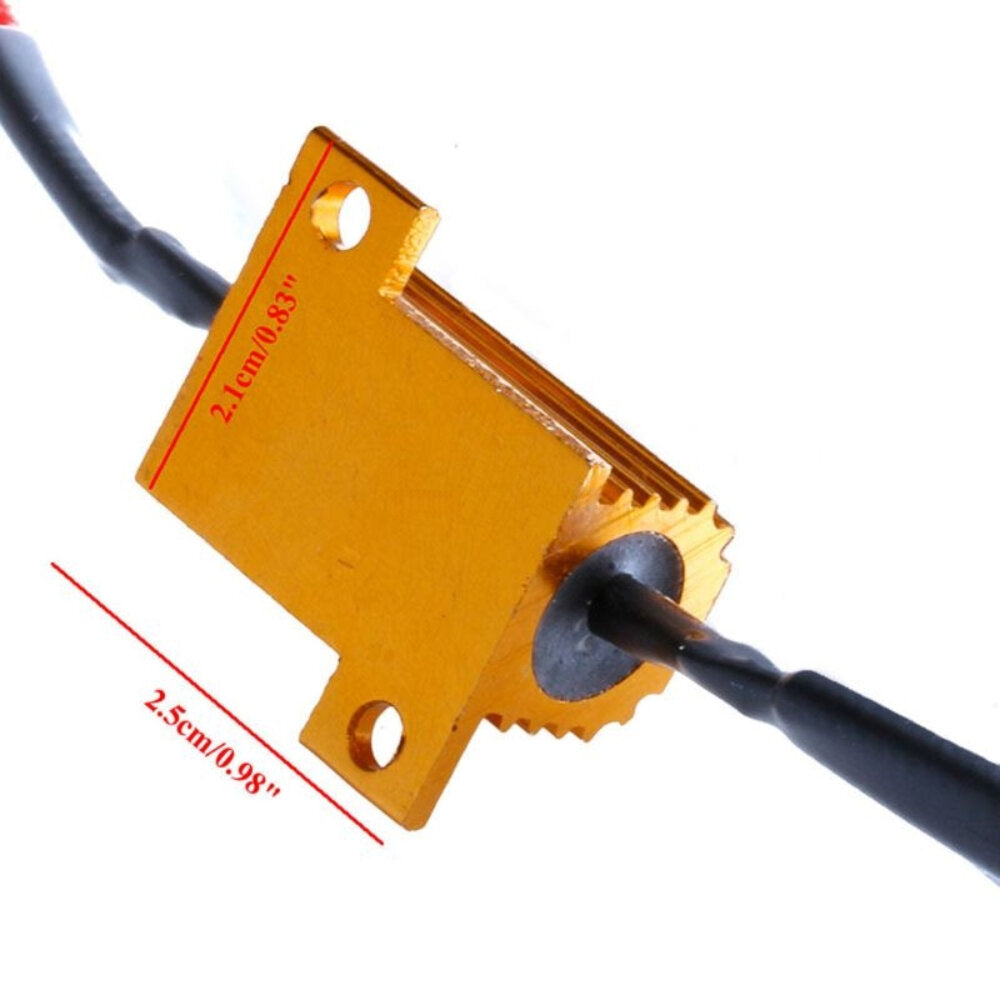 4pcs 25W LED Reverse Brake Turn Signal Light Load Resistor Car Light Resistance 6/8/10/25R Load Resistors