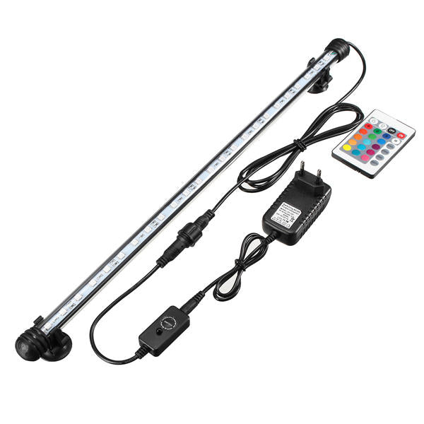 4.5W 60CM Submersible Remote Control/Button 60CM 30 LED RGB Night Lamp for Aquarium Tank Fish Pond