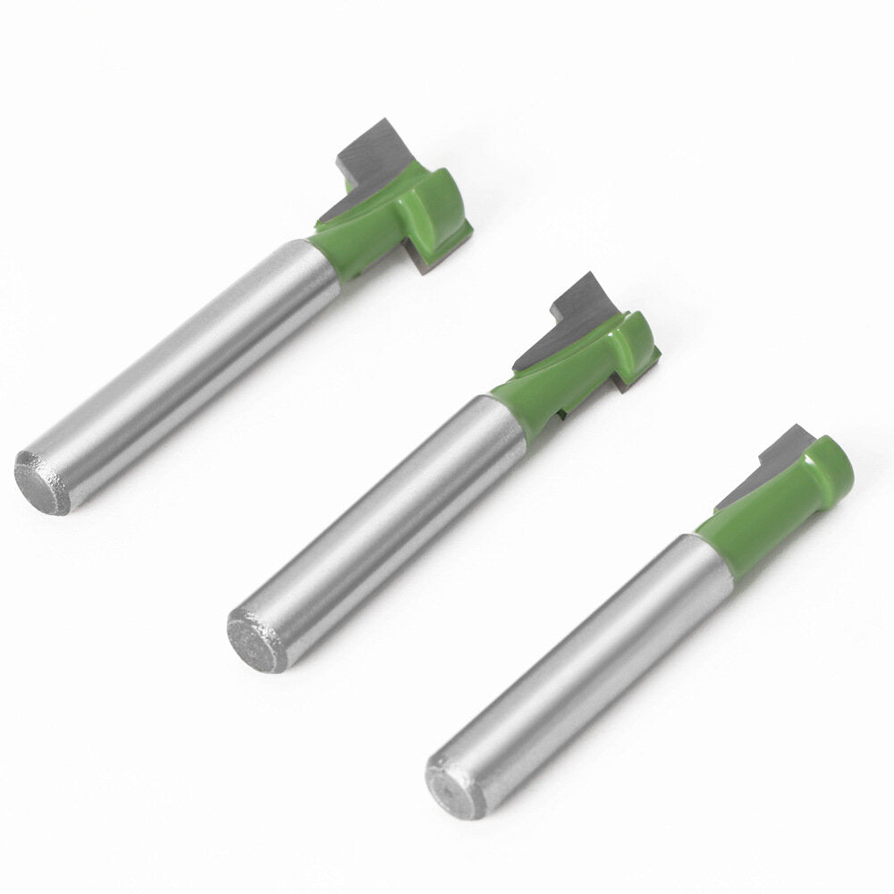 6mm 1/4" Shank T-Track Slotting & T-Slot Keyhole Cutter Router Bit Steel Handle 5/16" 3/8" 1/2" Length Cutter For Wood