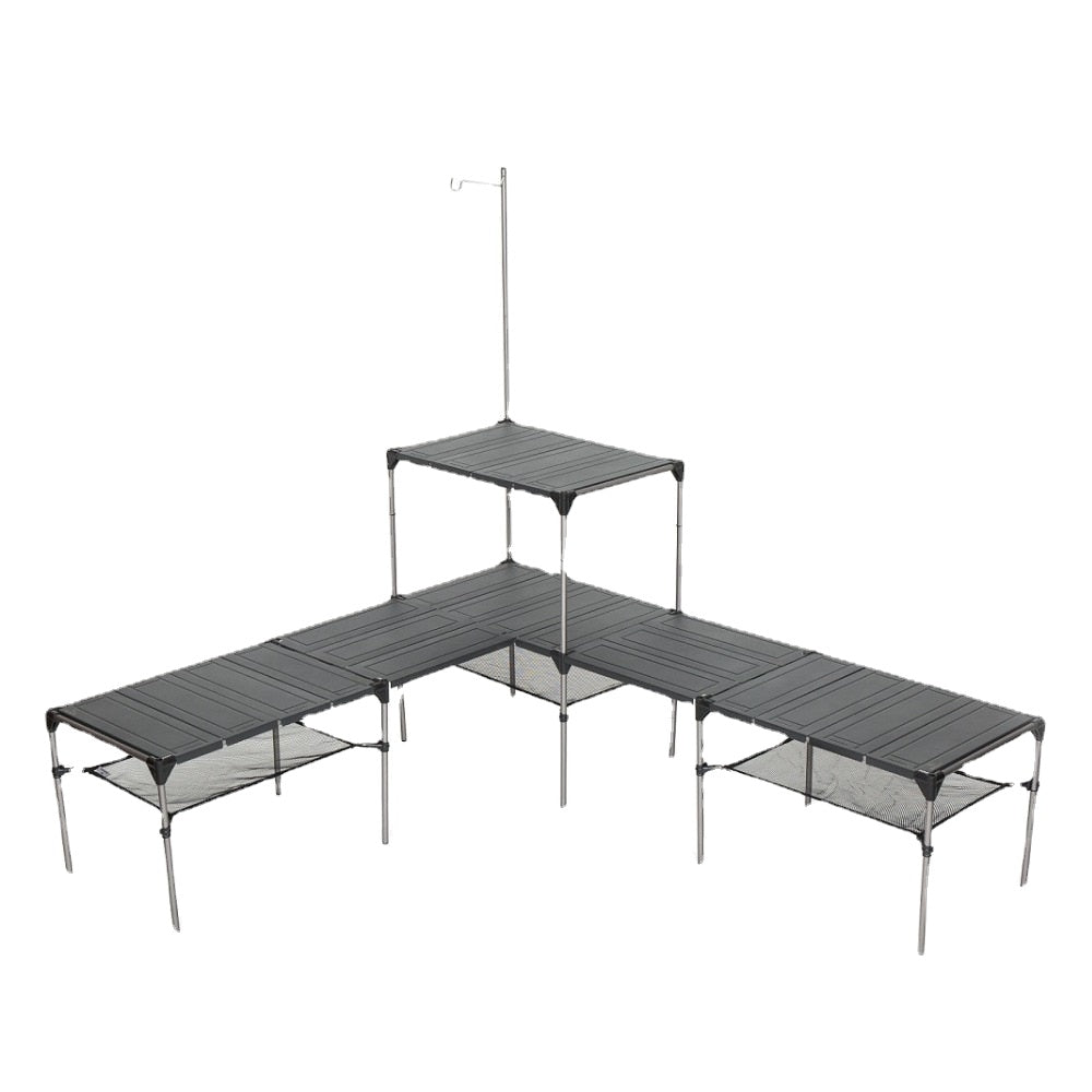 Outdoor Camping Desk Aluminum Alloy Folding Table Portable Picnic Fishing Beer Table Lightweight Rain-Proof Detachable