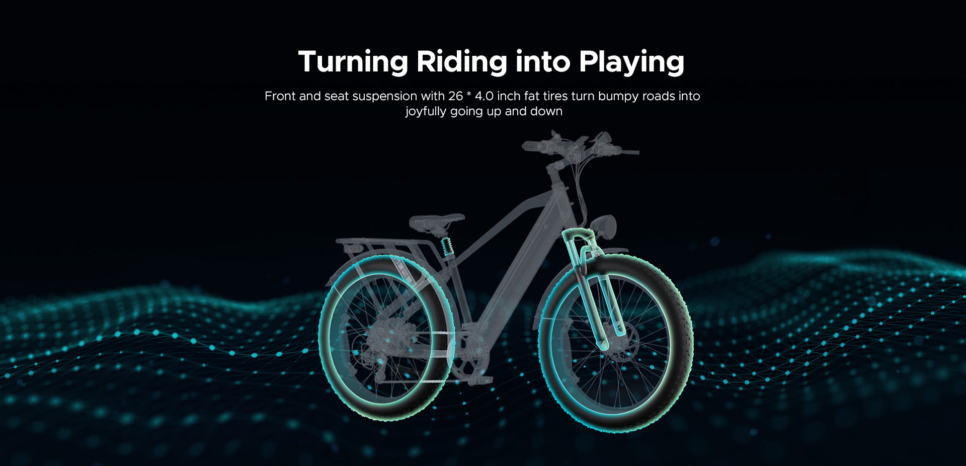 48V 16Ah Electric Bike, 250W Motor, 25KM/H Top Speed, 26*4.0 Inch Fat Tire, 120-140KM Range, All-Terrain Mountain E-Bike