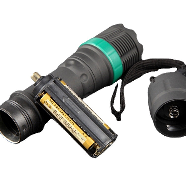240 Lumens Flashlight Adjustable Focus Outdoor Hunting Torch Light Portable Work Lamp