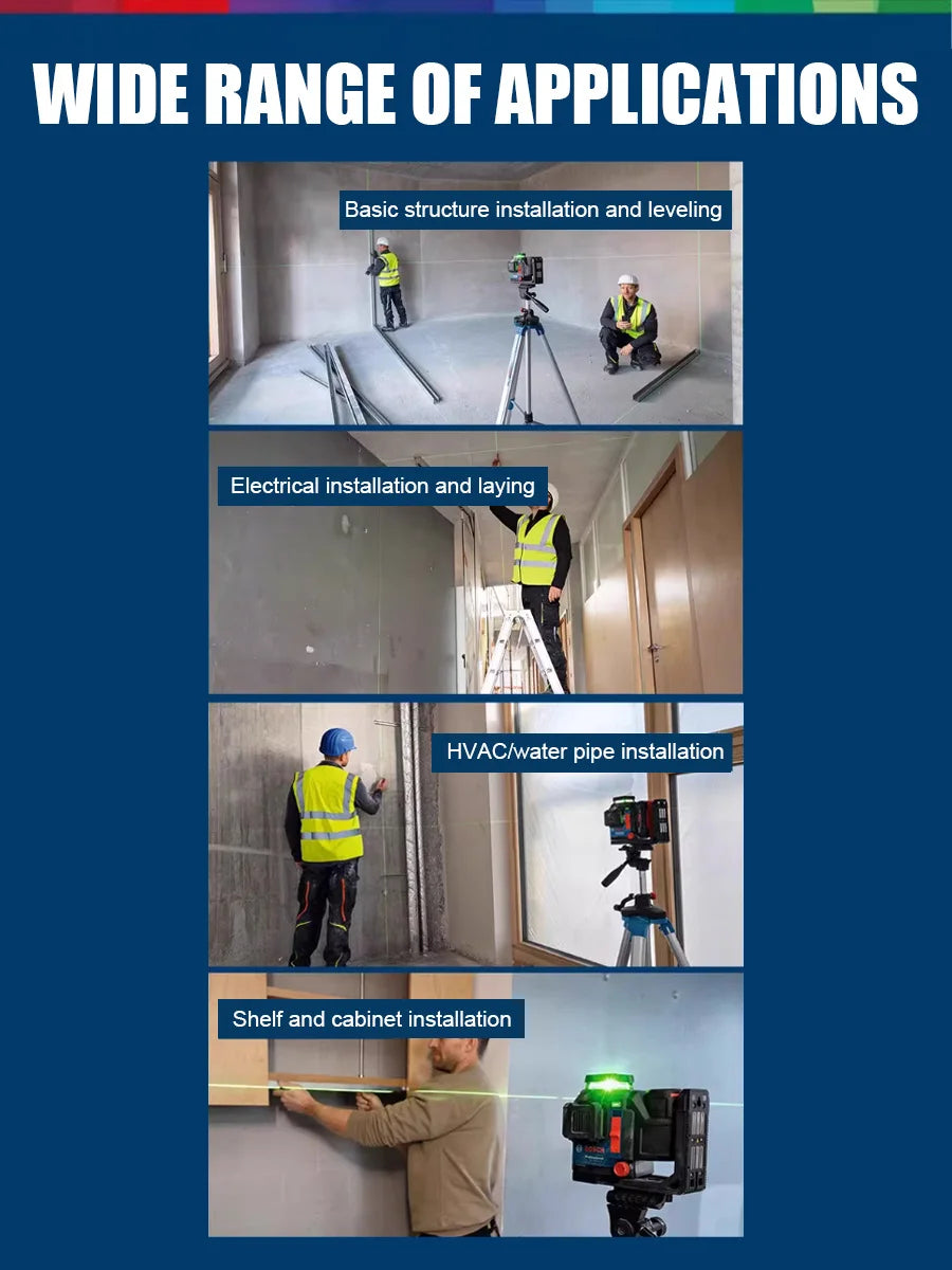 Bosch GLL 18V-120-33CG Green Laser Level, 3x360°, Bluetooth App Control, Fine Adjustment & Triple Power Modes
