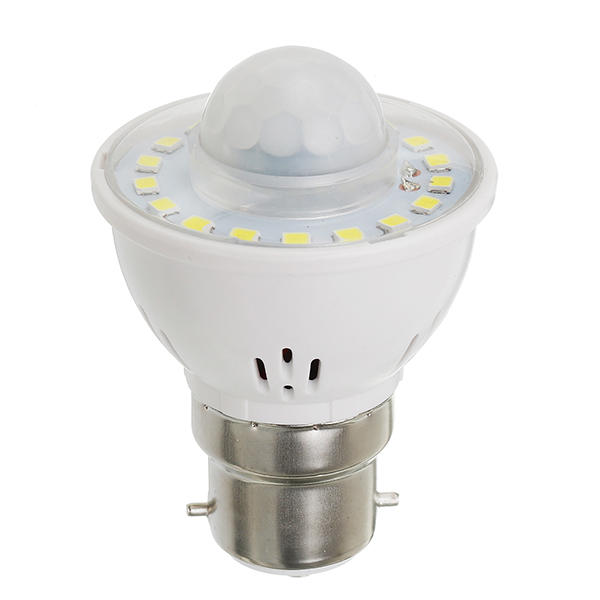 E27 B22 3W Human Body Infrared Sensor Warm White Pure White LED Light Bulb for Stairway AC220V
