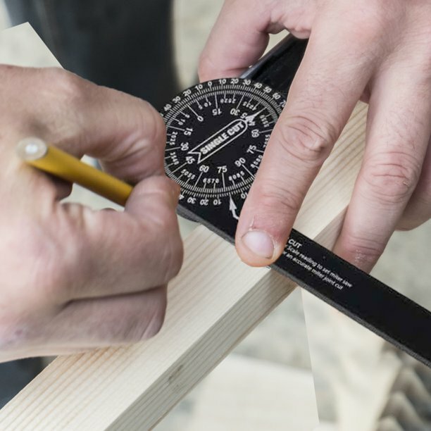 High-Precision Aluminum Angle Finder Protractor for Miter Saw - Durable, Easy Measurement for Carpentry & Woodworking