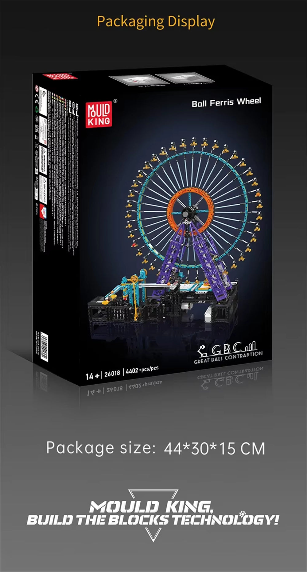 The Motorized Ball Ferris Wheel Building Block Brick Assembly Kit Kids Christmas Gift Toys