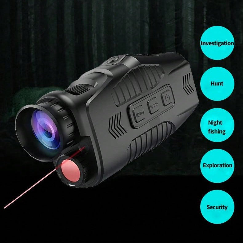 5x Digital Zoom Monocular Night Vision Device, Infrared Telescope for Day & Night Use, 300m Range, Compact & Lightweight