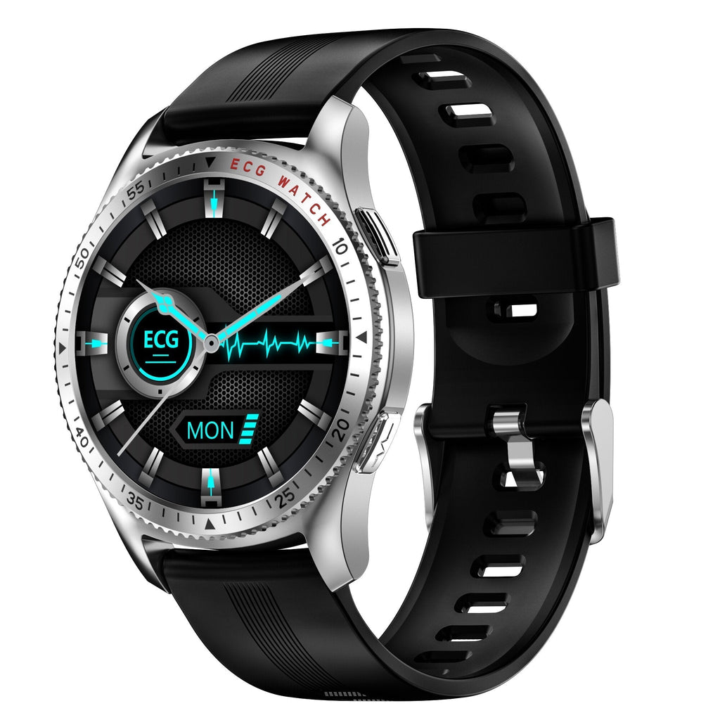 1.28 inch Full-Touch Screen ECG+PPG Heart Rate Blood Pressure Oxygen Respiratory Rate Monitor BT Call IP67 Waterproof 250mAh Smart Watch