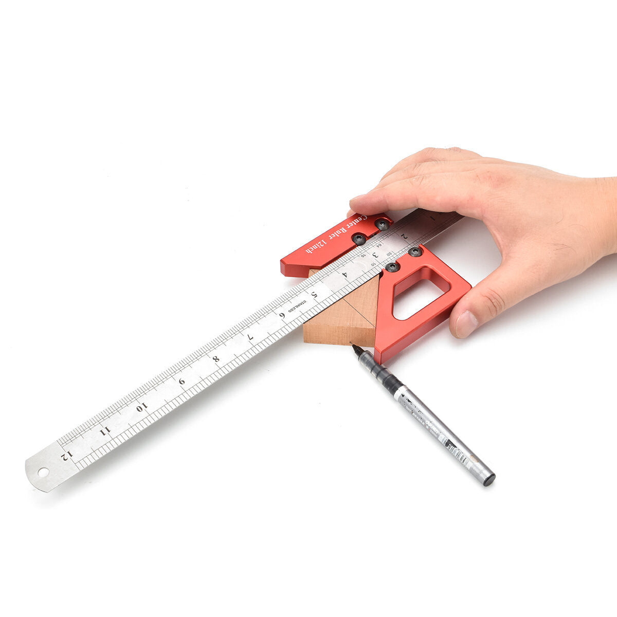 Precision Woodworking Scriber - Durable Aluminum Alloy, V-Shaped Design, Robust Locking Mechanism, 5-Piece Set