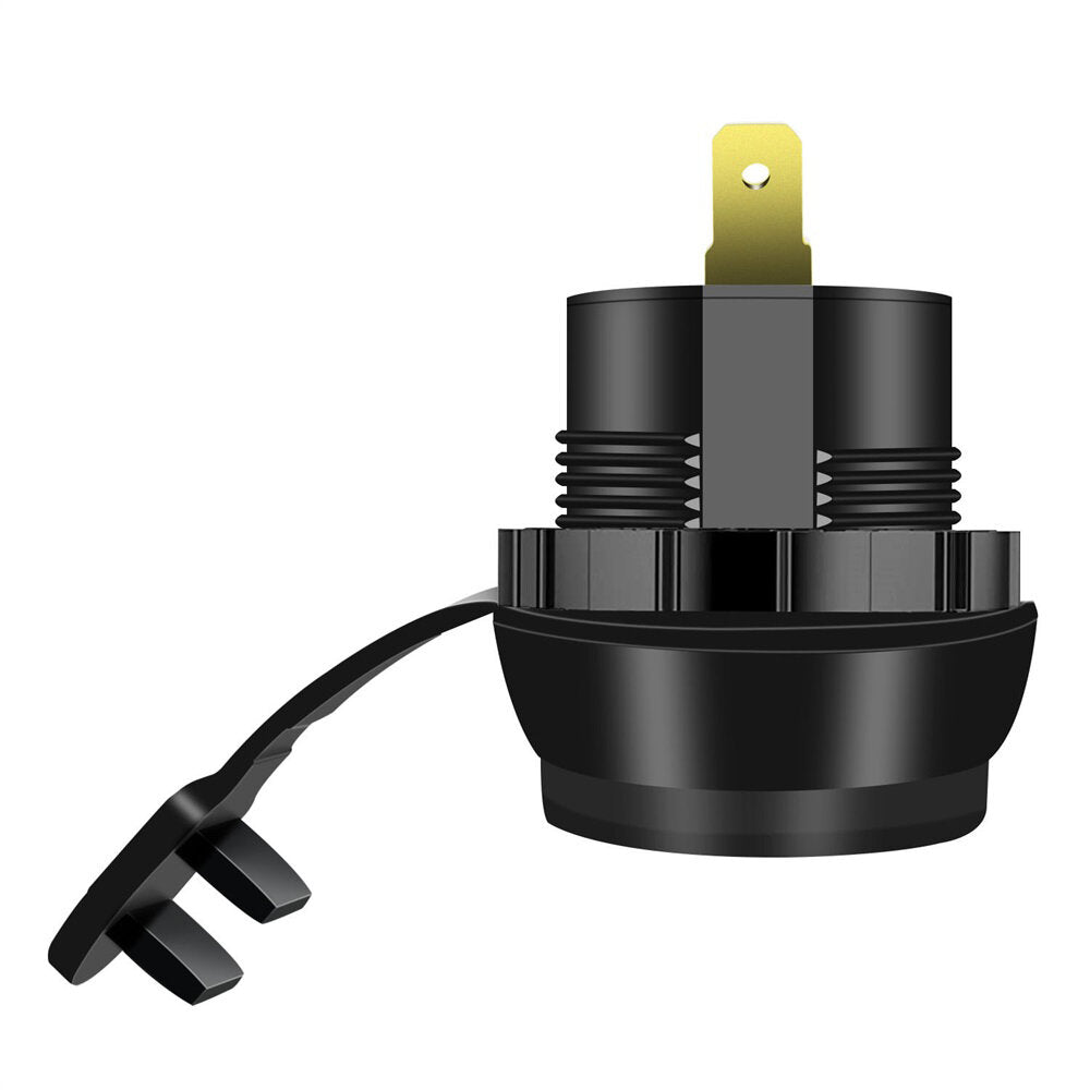 Dual USB Charger Quick Charge Socket Adapter Power Outlet With Voltmeter Display For Car Motorcycle Boat