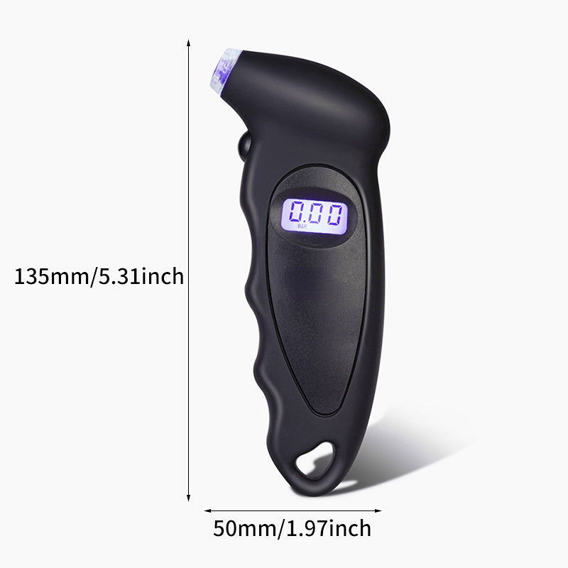 Digital Tire Pressure Gauge For Cars Trucks With Backlit LCD and Anti-Skid Grip