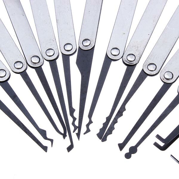 15 In 1 Stainless Steel Hook Lock Pick Set Locksmith tool