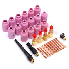 46pcs TIG Welding Torch Gas Lens Kit WP-17 WP-18 WP-26 WL20 Lanthanate Tungsten