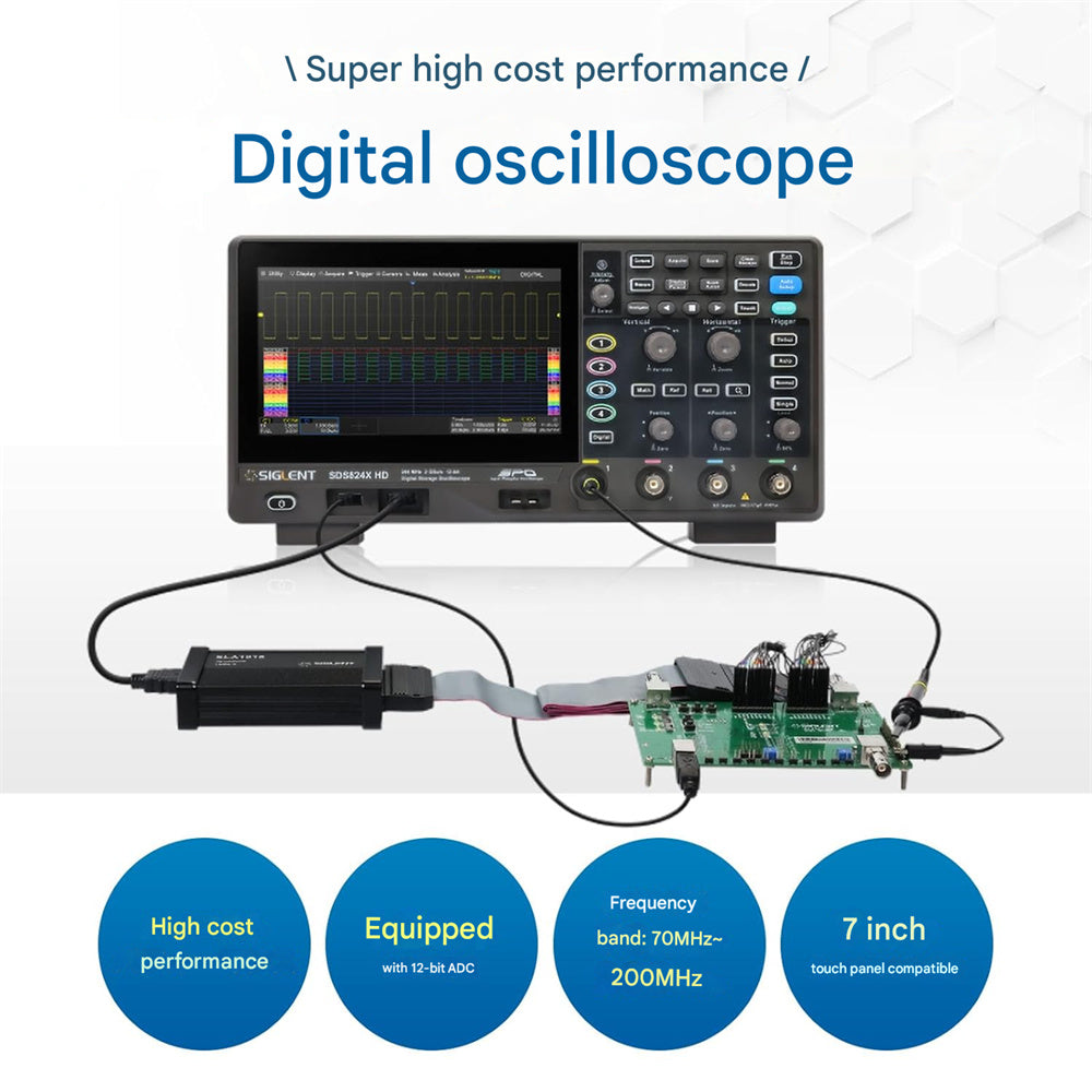 Oscilloscope 100MHz 70MHz Bandwidth 2GSa/s 12-bit High Resolution Enhanced Signal Analysis Versatile Triggers