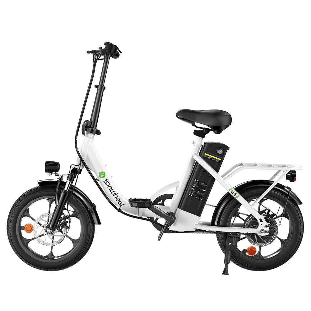 Electric Bike 36V 10.4AH 250W(Peak 500W) Motor Recommended Top Speed 25KM/H 16inch Tire 55-88KM Max Mileage 120KG Max Load