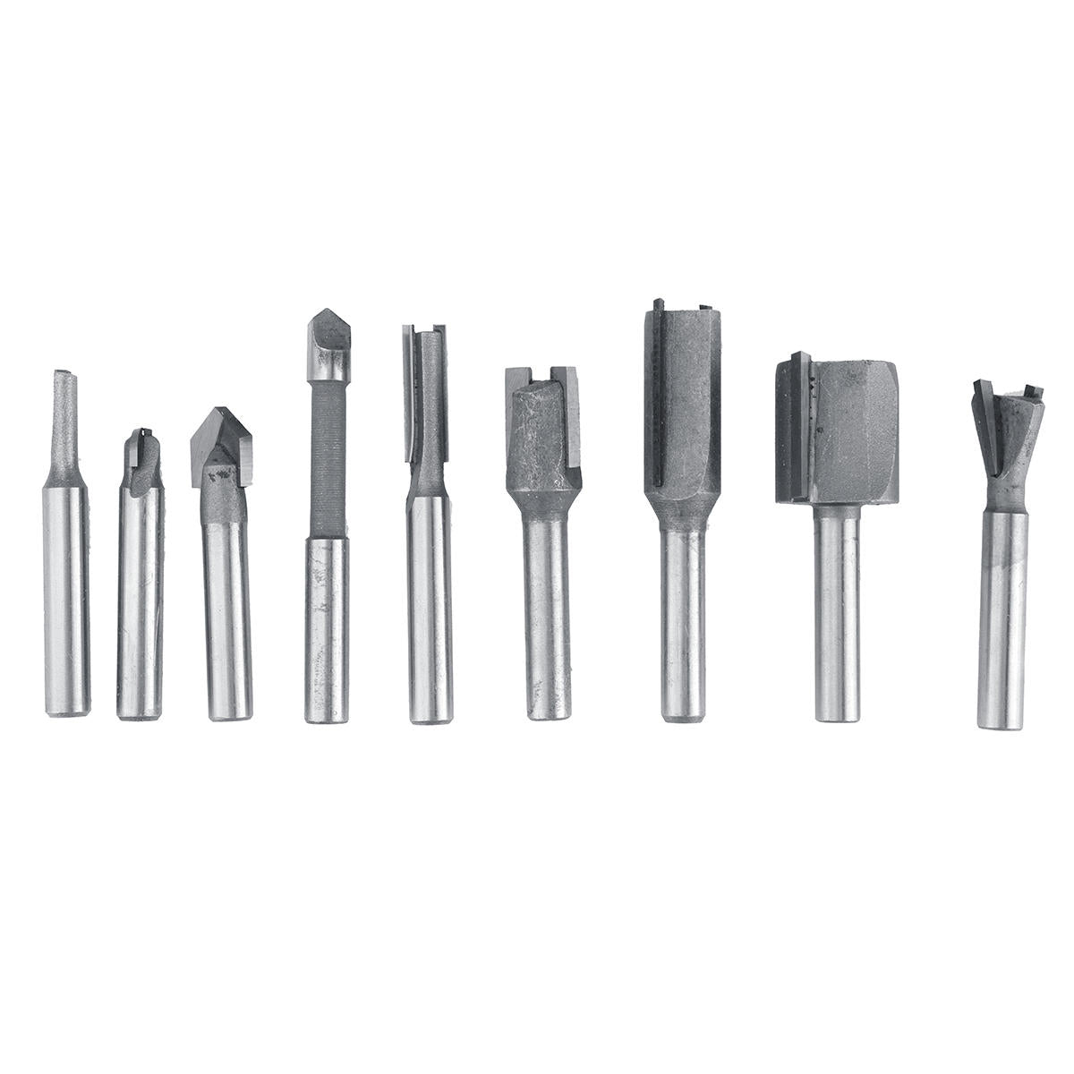 12/15pcs Silver Router Bit Set Tungsten Carbide Woodworking Cutter Rotary Tool