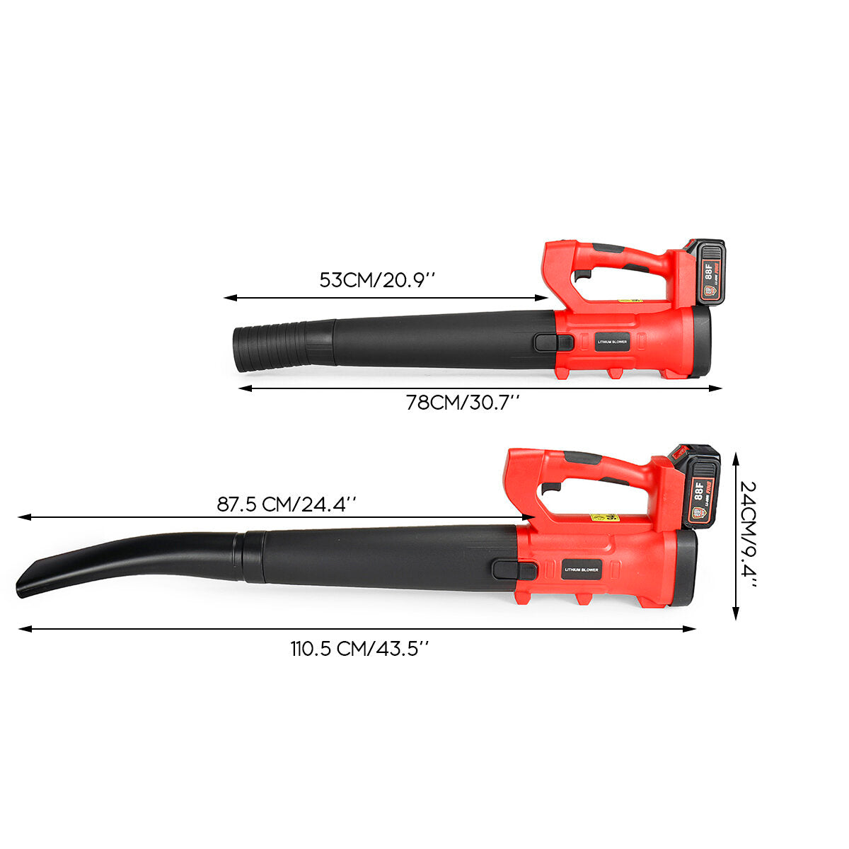 88VF Cordless Powerful Electric Air Blower 6 Speed Variable Industry Vacuum Blower