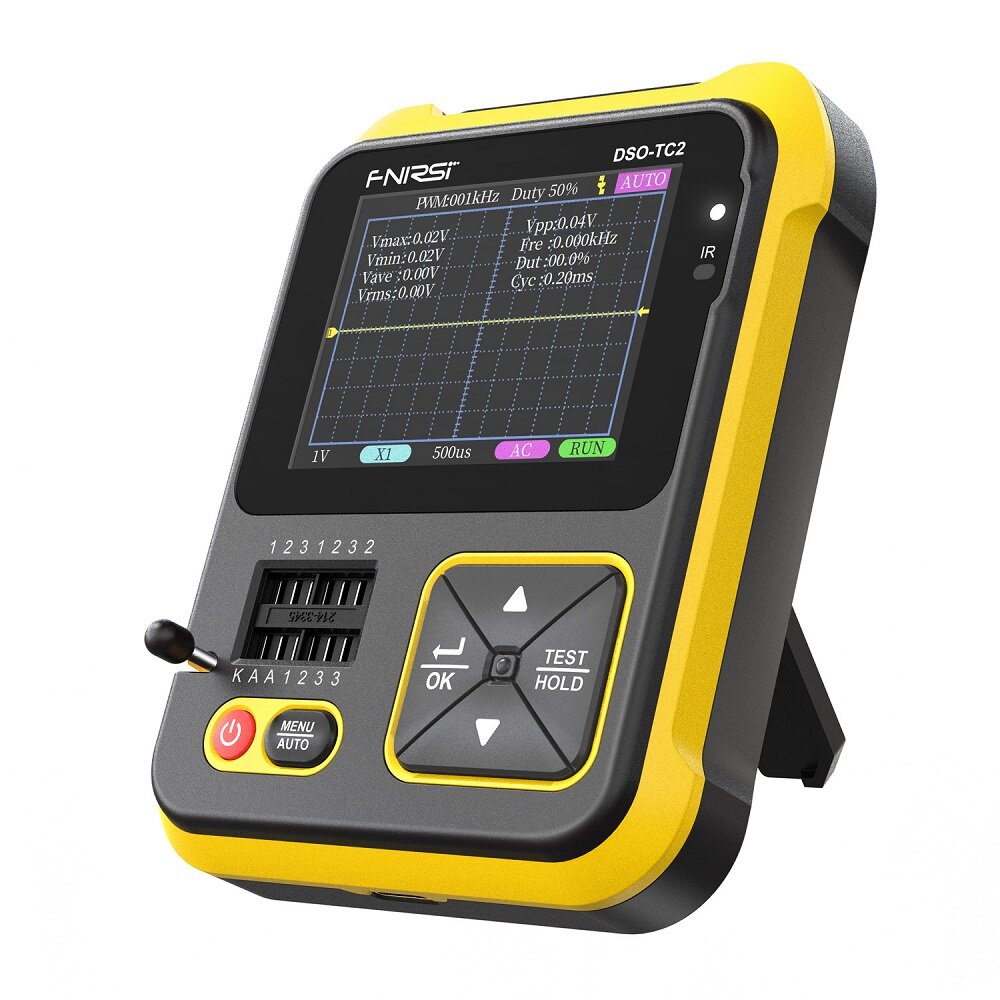 Handheld Digital Oscilloscope LCR Meter Graphic Display Transistor Tester 2.4-inch TFT Color Screen LED Backlight for Auto Repair Appliance Repair