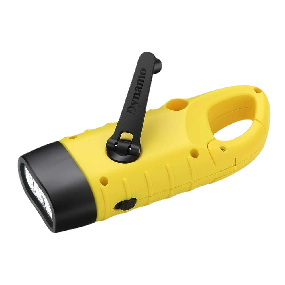 Portable LED Flashlight Hand Crank Dynamo Torch Professional Solar Power Tent Light Lantern for Outdoor Camping Mountaineering