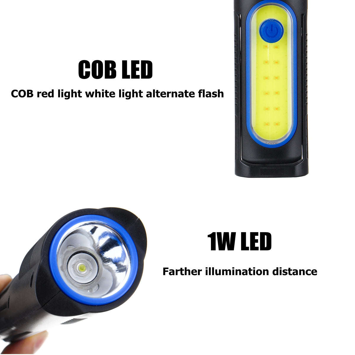 6303B 2000mAh COB LED Work Lamp 18650 USB Rechargeable Magnet Flashlight Camping Tent Light Light