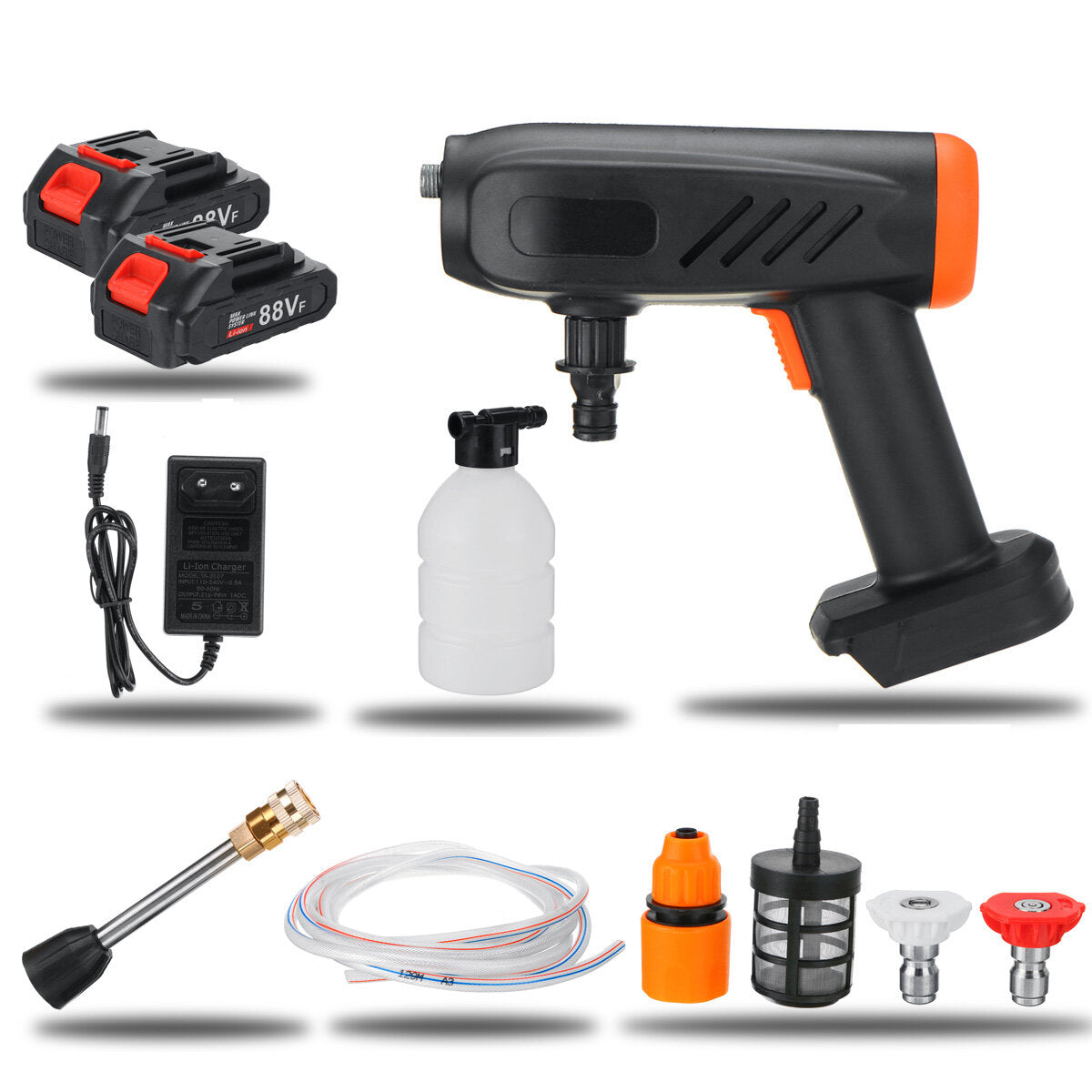 Cordless High Pressure Washer Car Washing Machine Water Cleaner Spray Guns W/ None/1/2 Battery For Makita