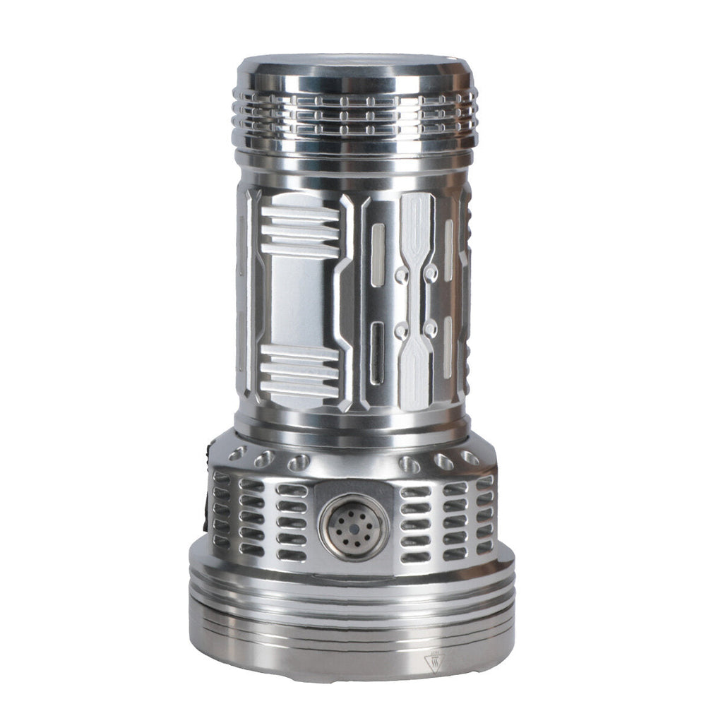 18x 21000LM 871M 190000CD Anduril UI Power Bank Flashlight High Performance LED Torch Super Bright Strong Spotlight