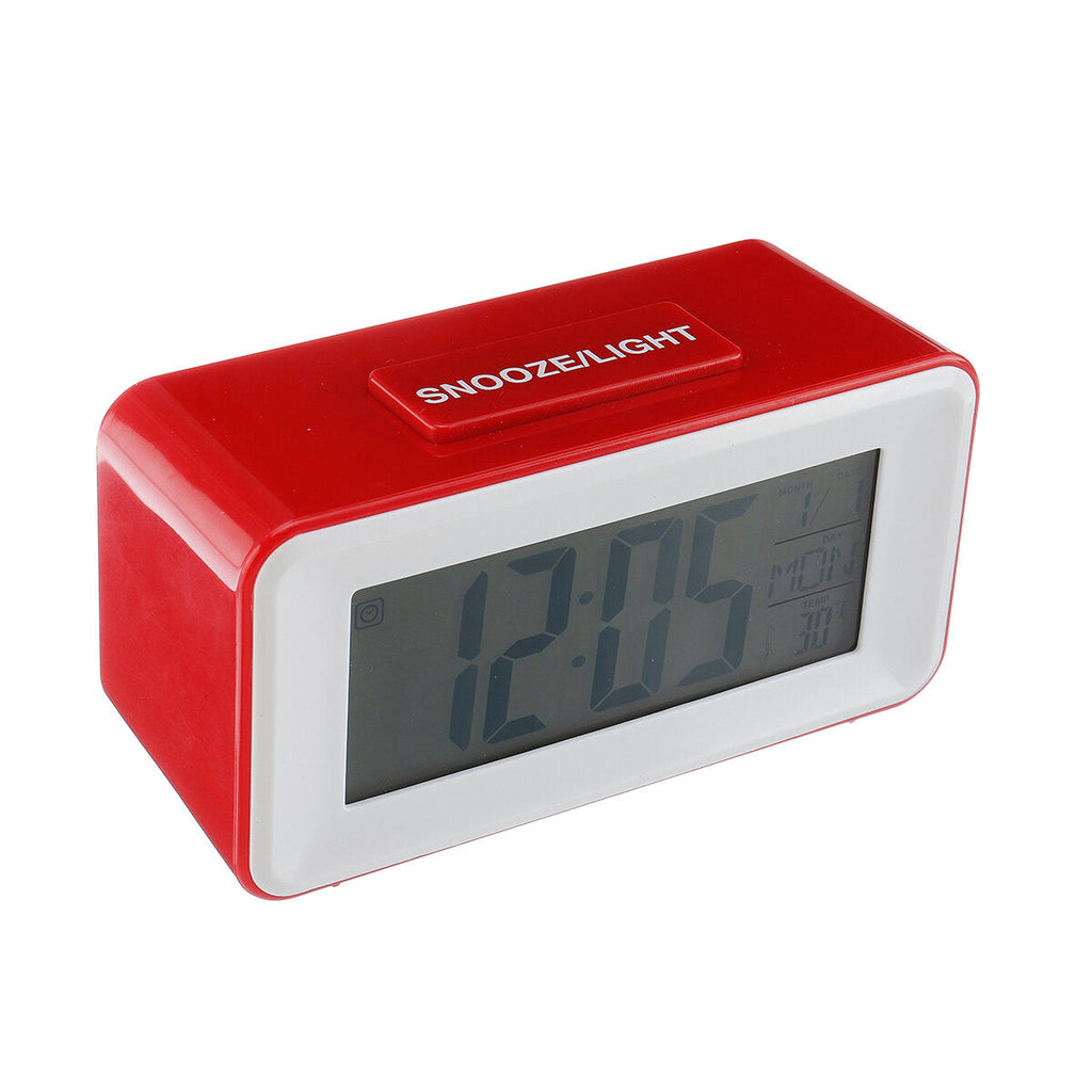 LCD Digital Alarm Clock 4.5"/3.2" Large Display Night Light with Calendar Thermometer Electronic Alarm Clock